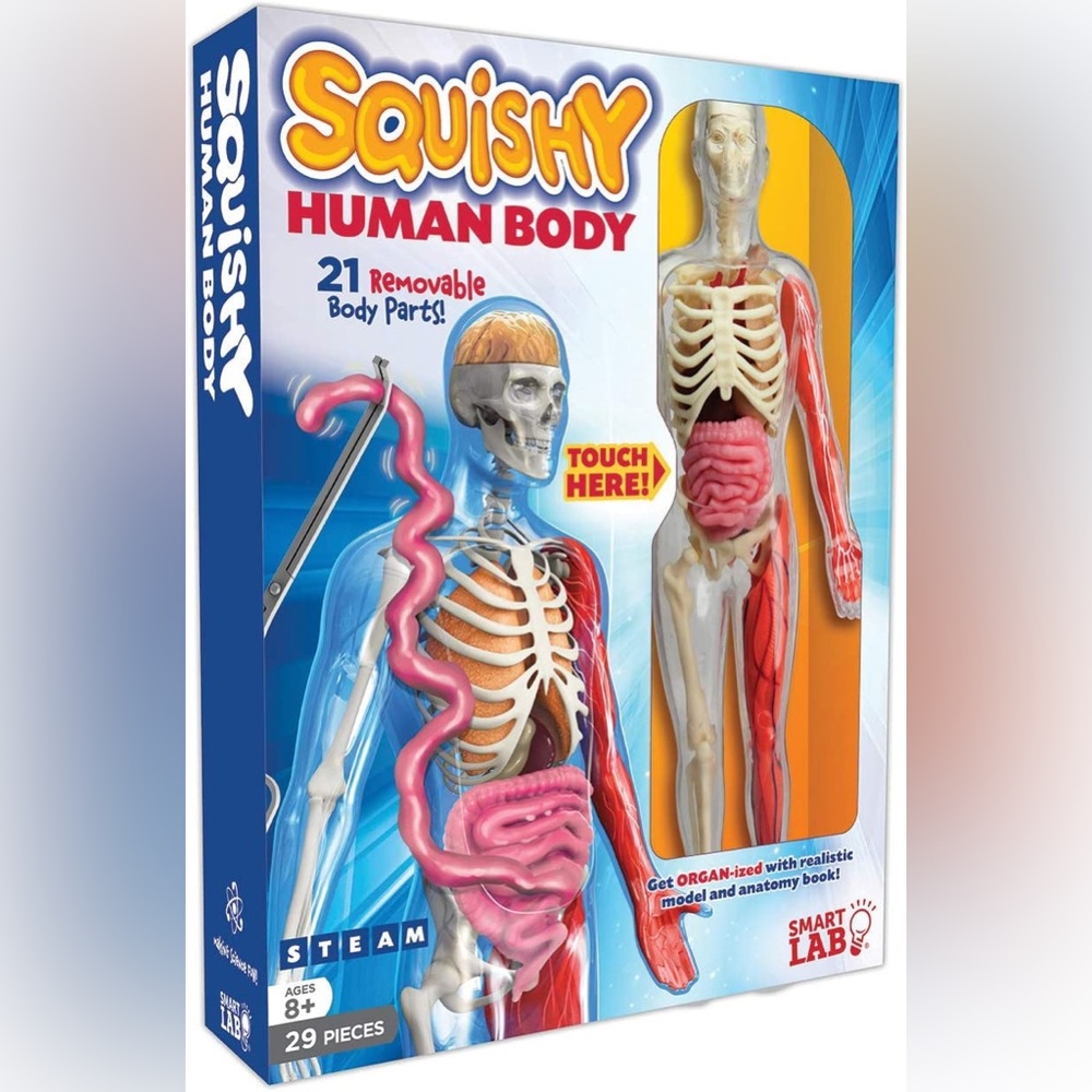 Smart Lab Squishy Human Body With 21 Removable Body Parts with Book New In Box